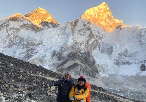 sunset view of mt.everest