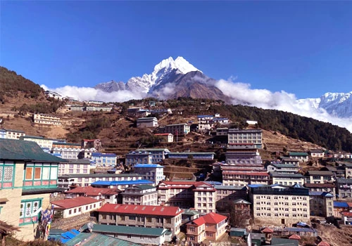 amazing view of Namche Bazaar