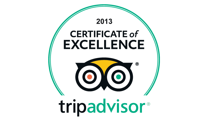 TripAdvisor Certificate Of Excellence 2013