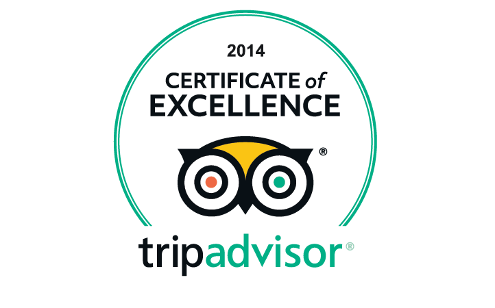 TripAdvisor Certificate Of Excellence 2014