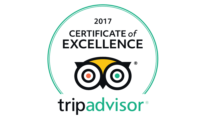 TripAdvisor Certificate Of Excellence 2017