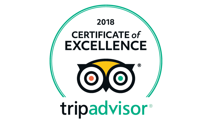 TripAdvisor Certificate Of Excellence 2018
