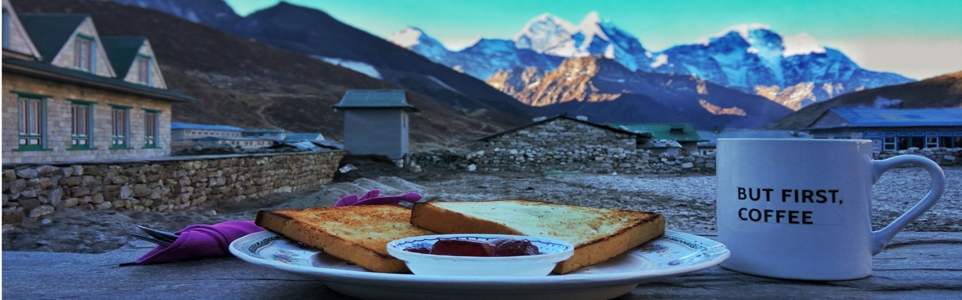 Breakfast during Everest base camp trek