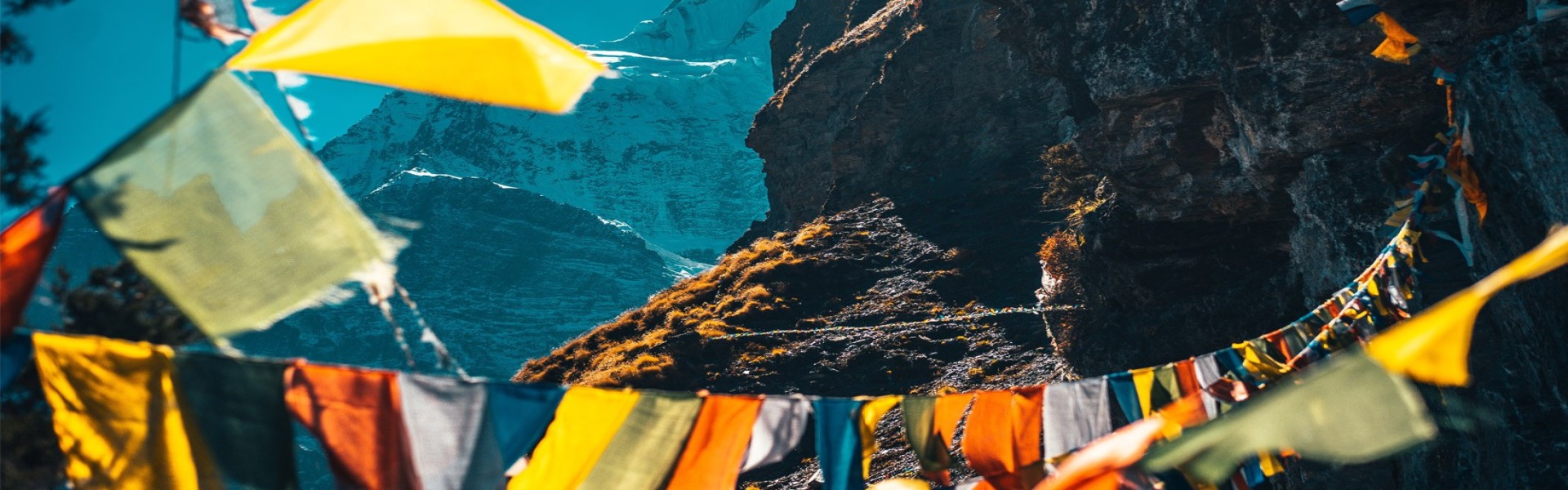 Prayer Flags in the hillside of Nepal