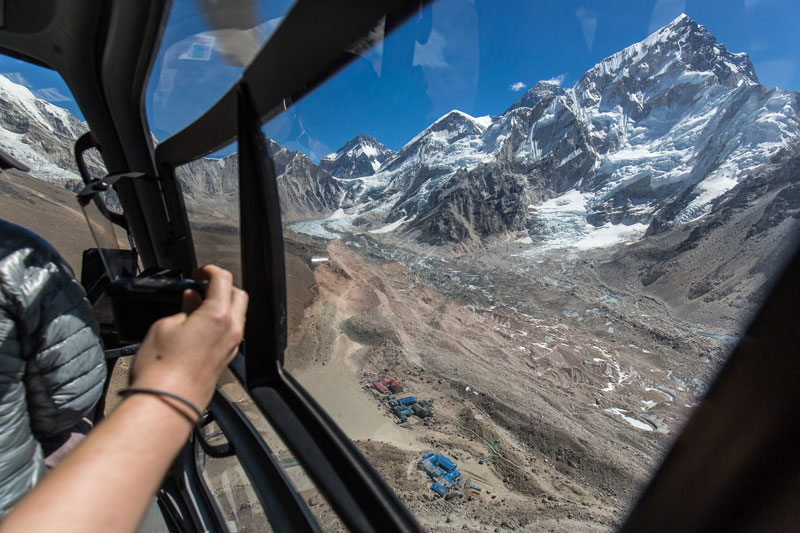 View from helicopter- Everest Base Camp heli Tour