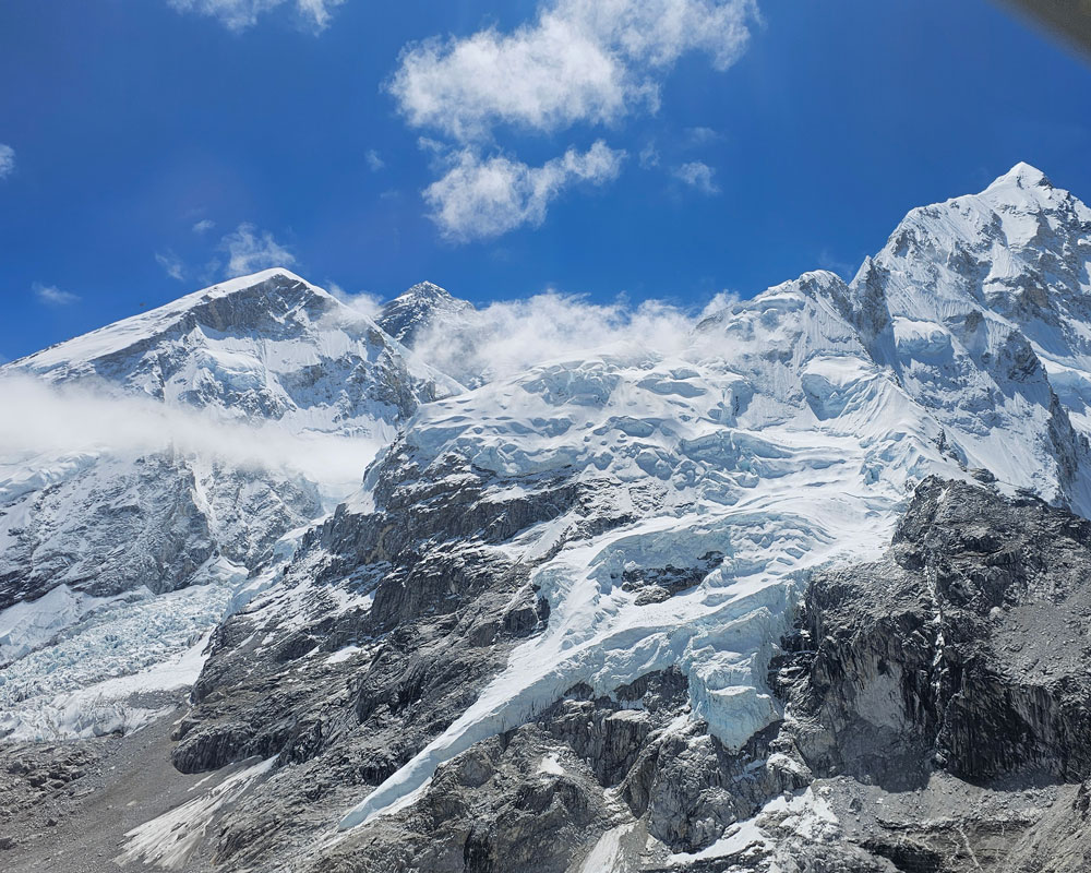 everest peeking in back