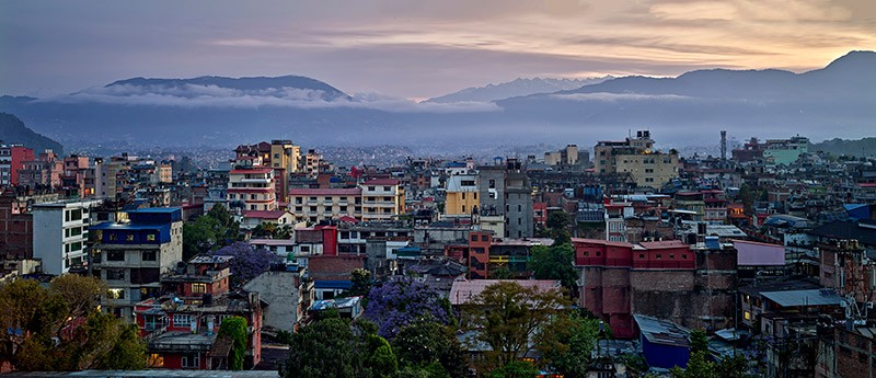 panoramic view of kathmandu valley