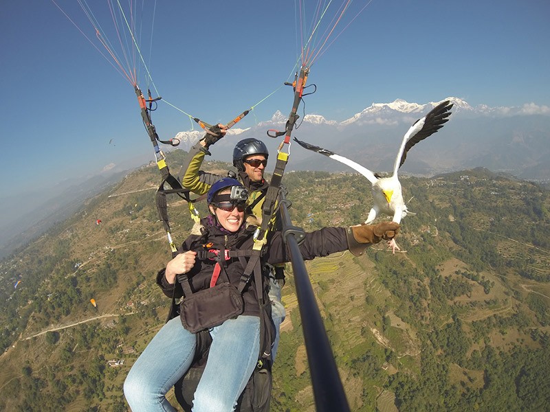 Adventurous Sport Parahawking in Nepal