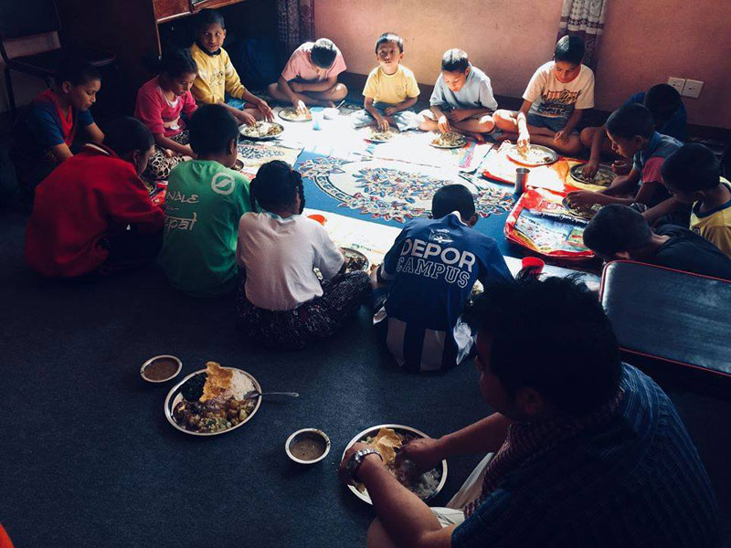 Birthday Celebration with children from First ray of Hope - Nepal