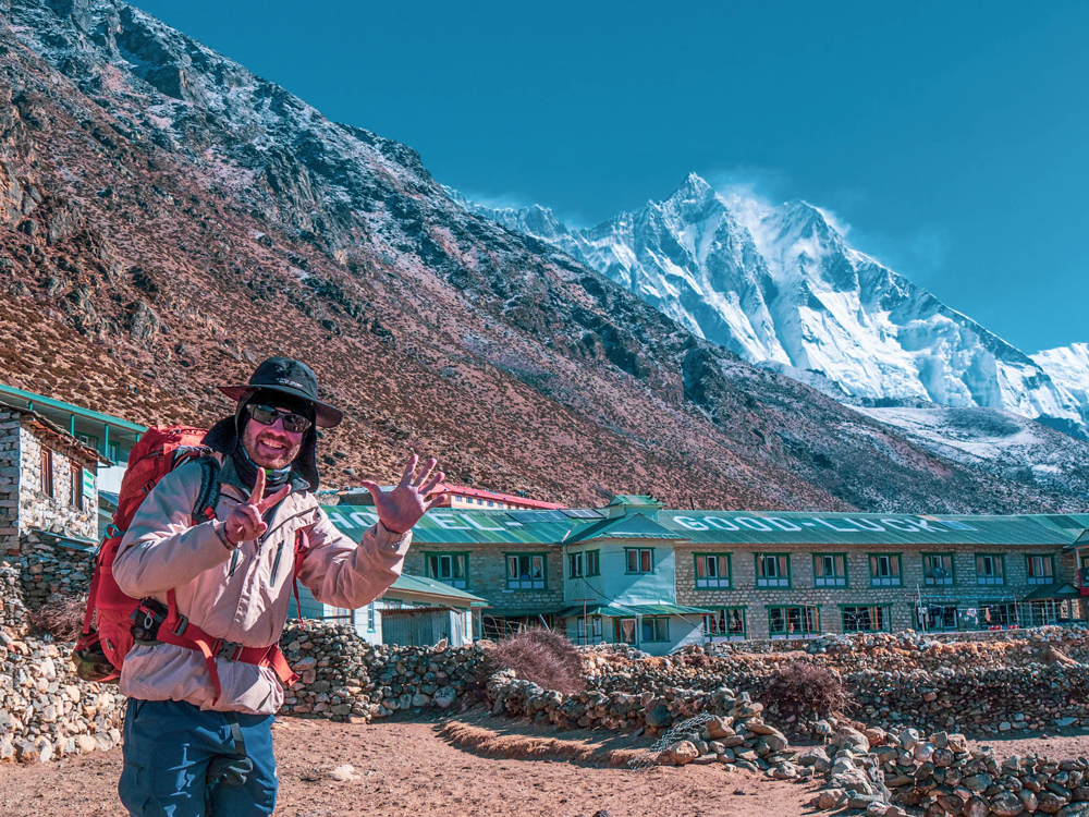 happy tourist