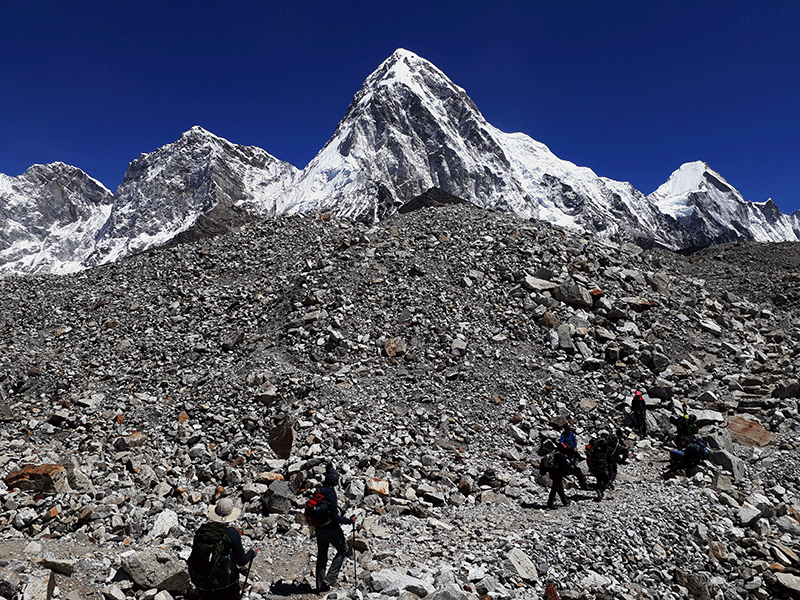 Rocky trail of Everest Base Camp