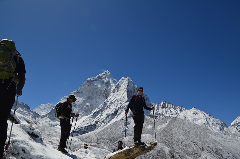 Client Enjoying the view of Himalayas