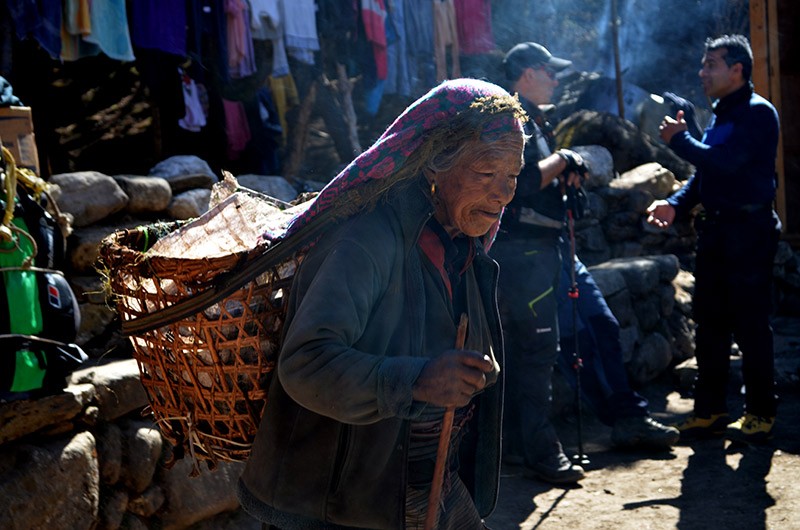 Happy Sherpa in Namche Bazaar