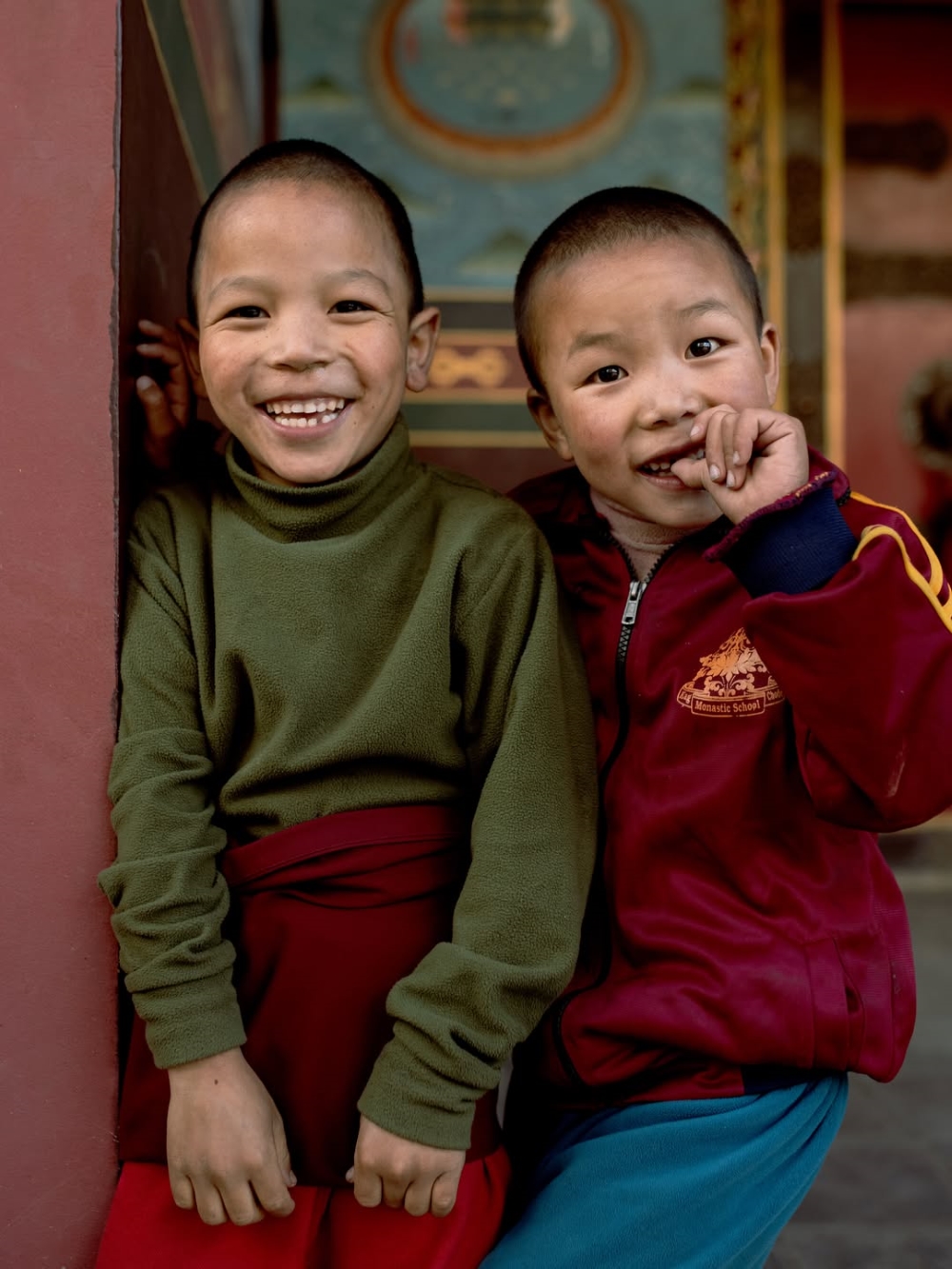 Happy Young Monks