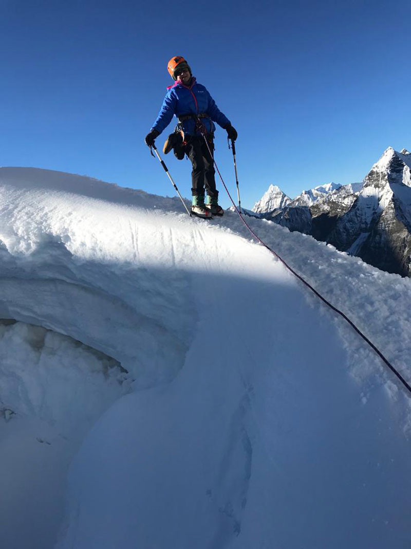 Final Step for Climbing Island Peak