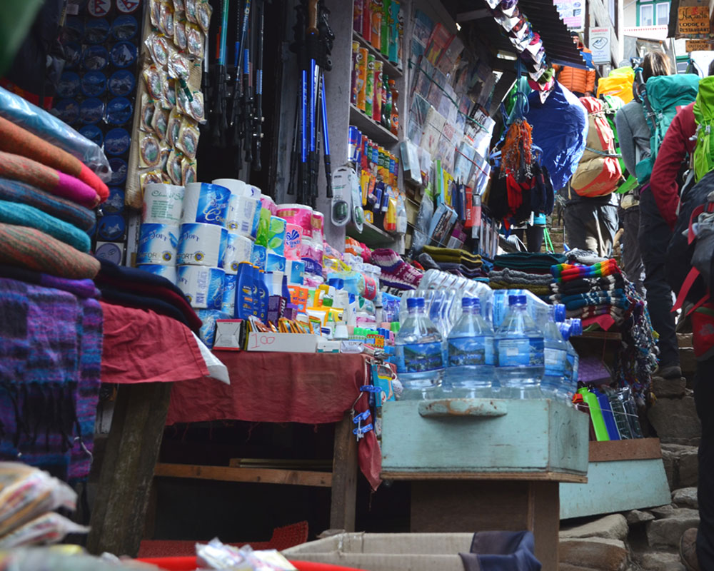 Shopping at Namche Bazar 