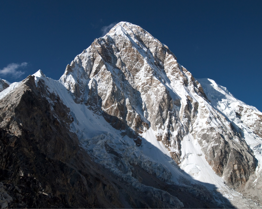 View of Pumori peak during Everest base camp trek