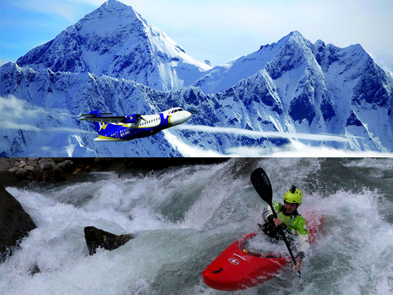 Mountain Flight and Rafting