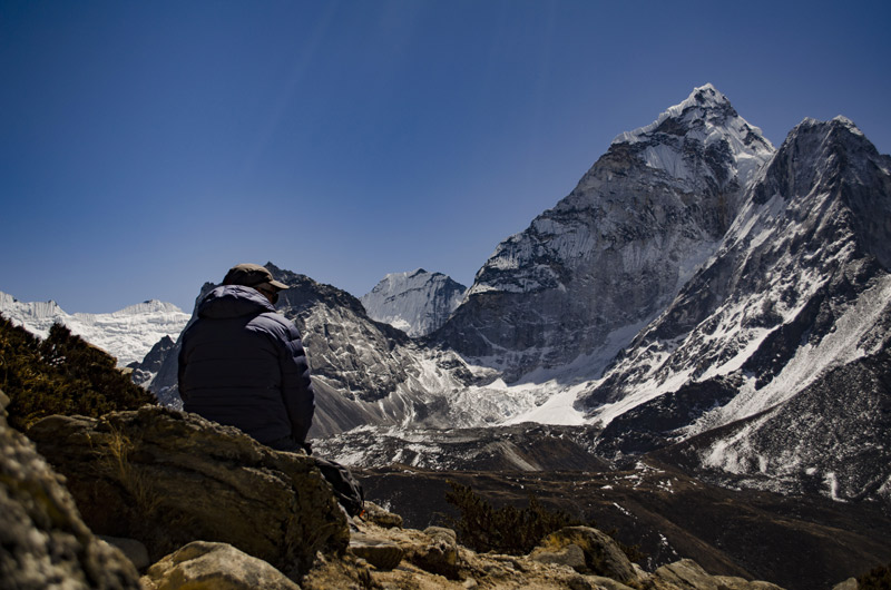 Client Enjoying the Views of Captivating Himalayas