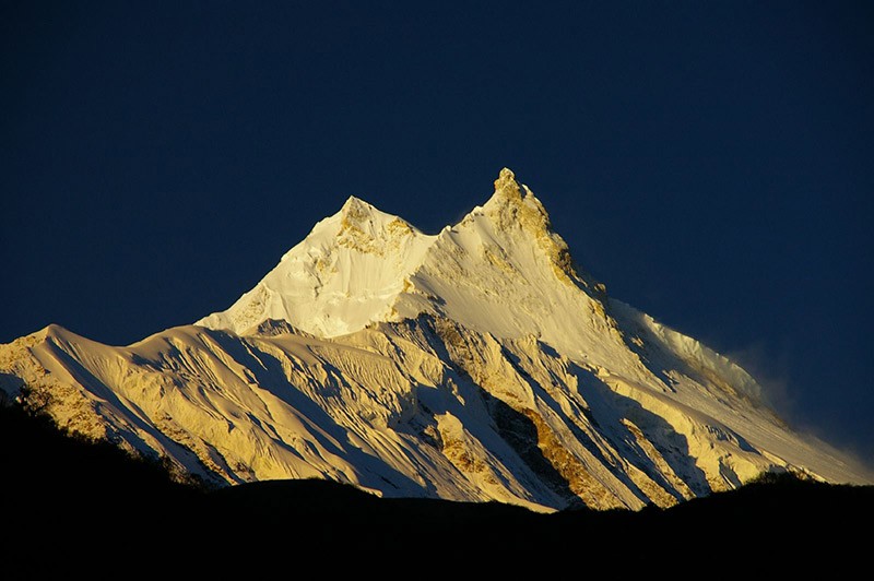 Sunrise at manaslu Mountain