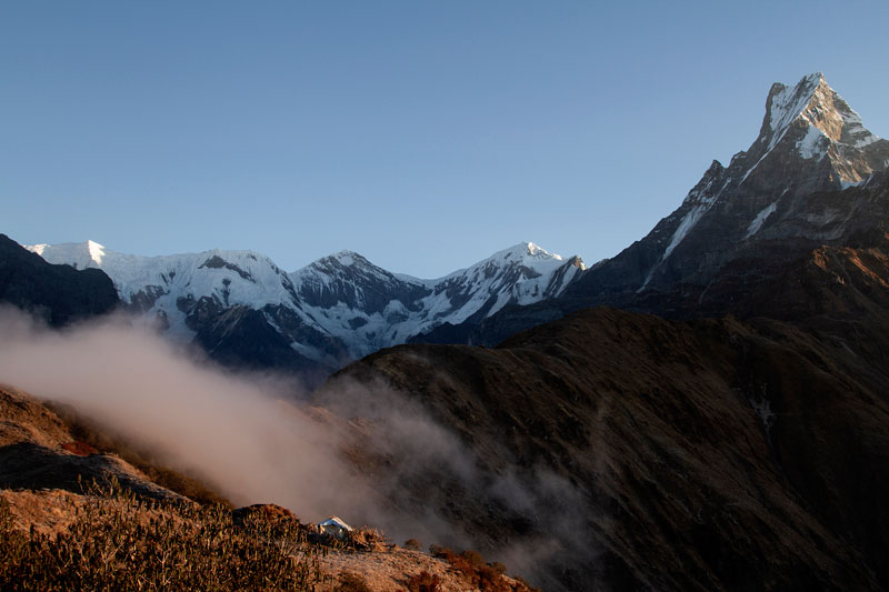 Mount Fishtail As seen on the way to Mardi Himal