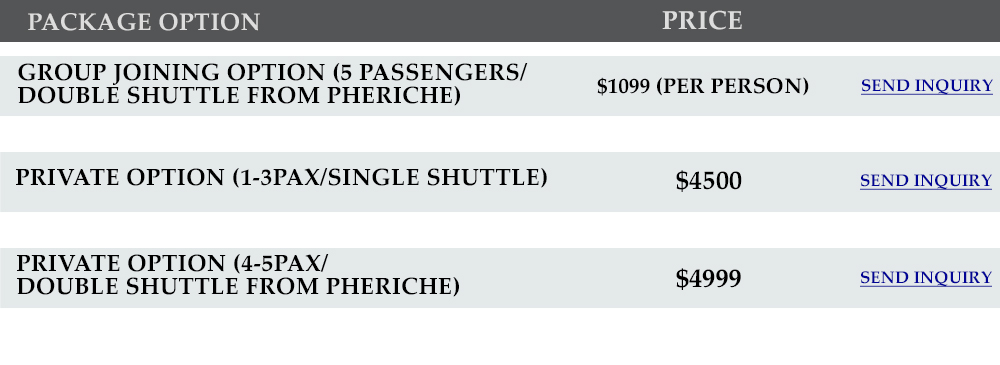 heli tour price