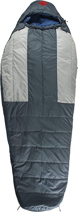 A mummy style sleeping bag rated for -10° F.