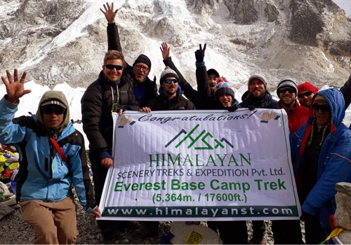 group at base camp