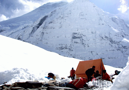 Camping at Base camp