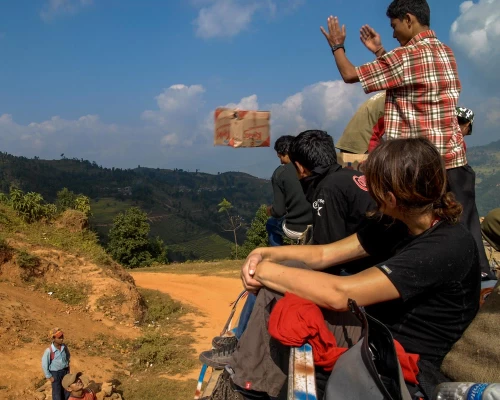  Children Playing In Manaslu Region