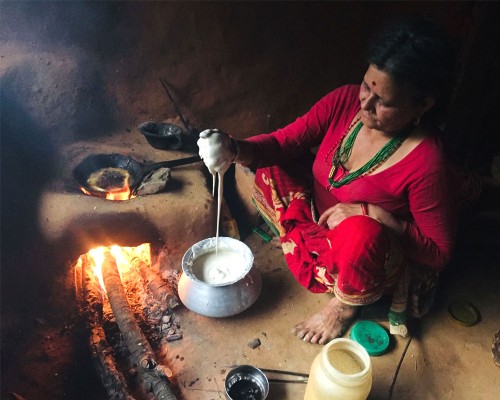 Cooking In Traditional Kitc
