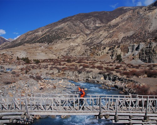 Enjoying Crossing The Bridge