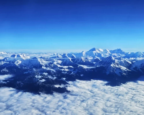 Everest Range View From Mountain Flight