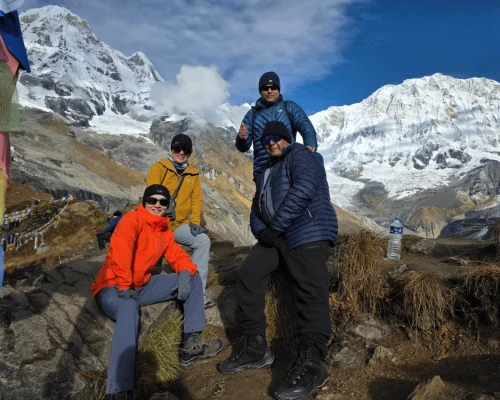 Excursion During Helicopter Landing At Annapurna Base Camp