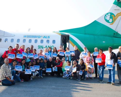 Group After Mountain Flight