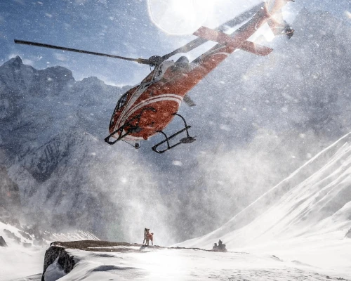 Heli Take Off From Annapurna Base Camp