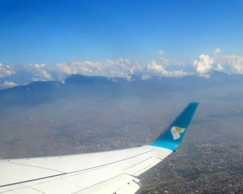 Kathmandu Valley Seen From Flight