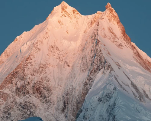 Manaslu Comes In View During Sunrise From Shyala