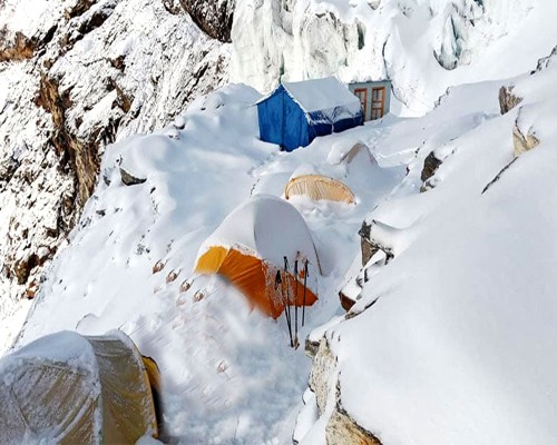 Mera Climbing In Winter