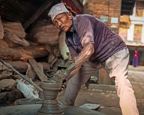 Pottery Making In Bhaktapur