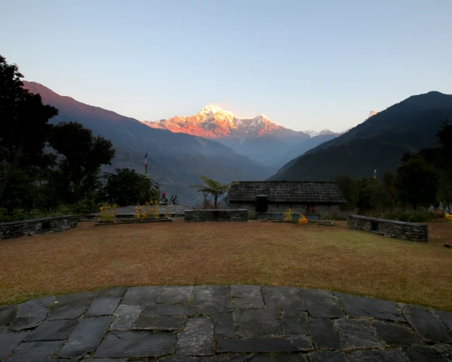 Sunrise Over Annapurna From Majhgaon