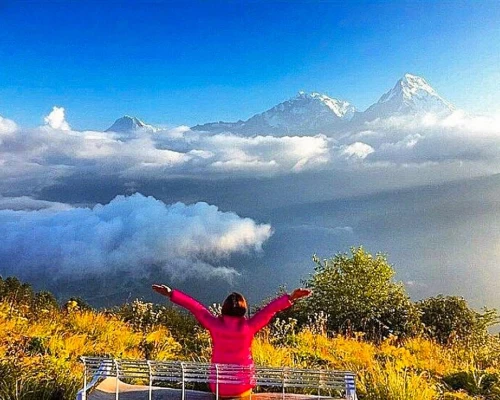 Trekker Enjoys In Nagarkot