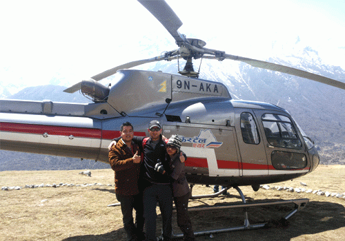 heli at langtang