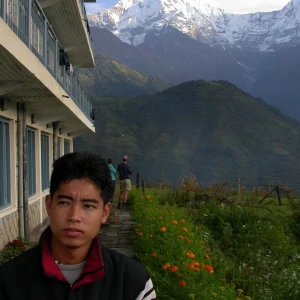 ramkrishna at the begining of his trekking career 